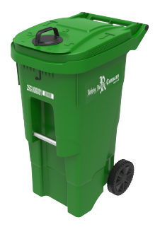 Photo of a 100 Liter EnviroGuard Euro Roll-Out Cart with Lid Lock